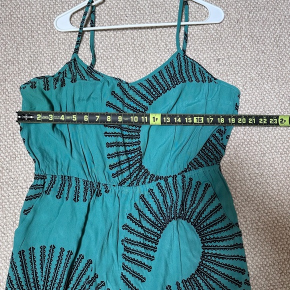 Teal and Black Geometric Romper - Picture 5 of 5